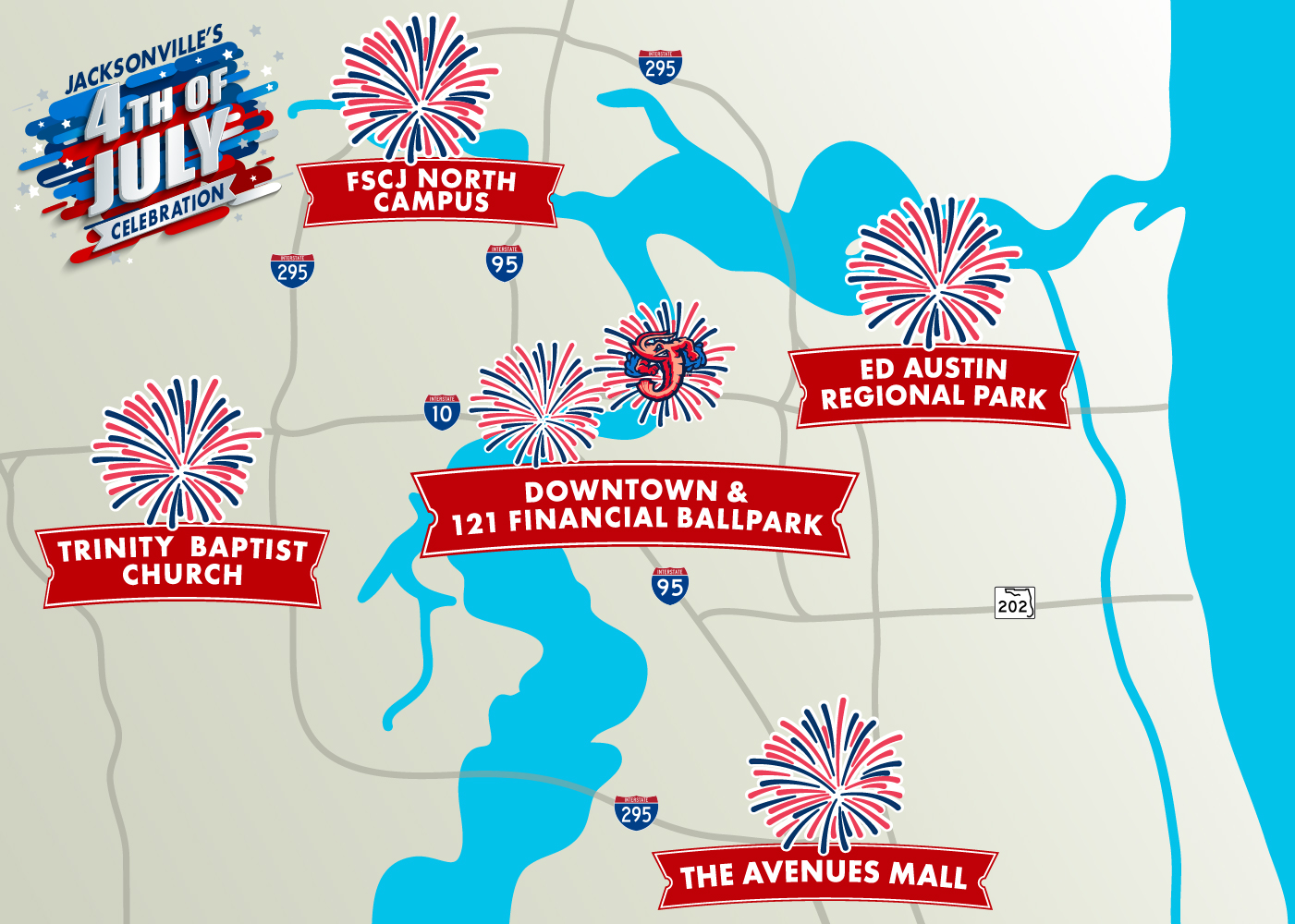 Fireworks To Light Up The Jacksonville Sky At 5 Locations This July